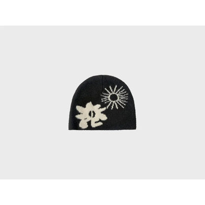 Niche Jacquard Plush Knitted Hat For Men And Women
