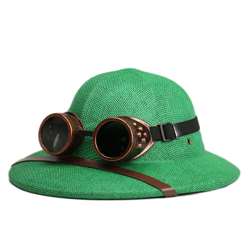 Summer Helmet Straw Hat Outdoor Men's And Women's Travel Personalized Hat