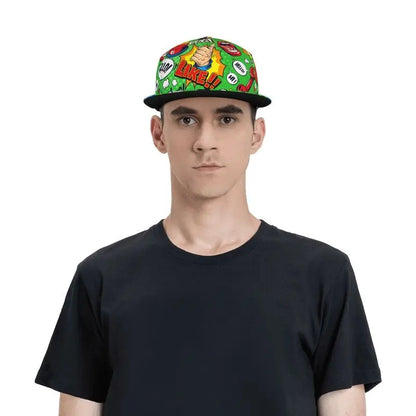 American Pop Art Comic Book Snapback Hat Flat Bill Hat Baseball Caps Adjustable Flat Brim Hip Hop Hats