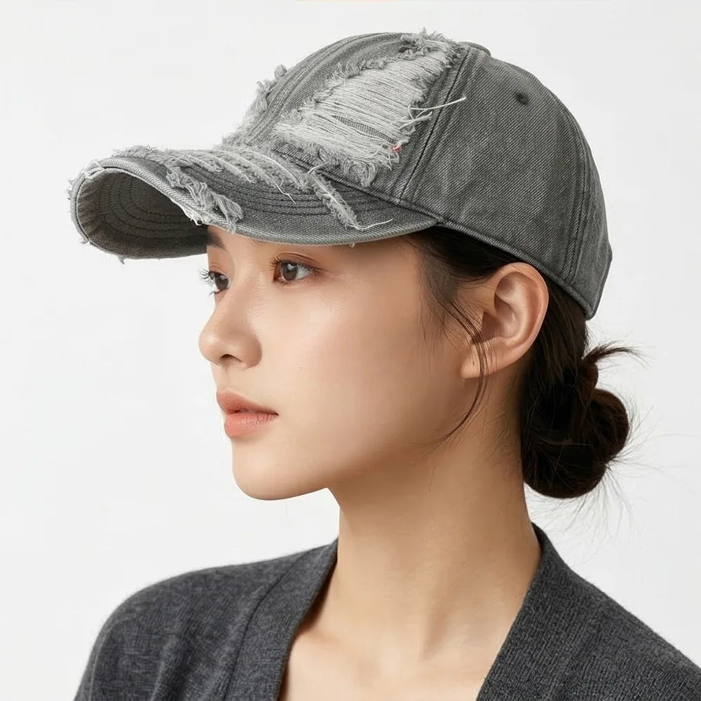 American-Style Retro Denim Baseball Cap