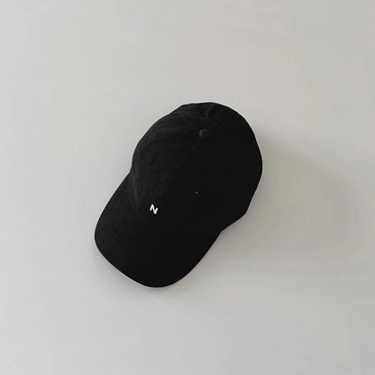N-Letter Baby Peaked Hat Solid Color Children Duck Tongue Cap