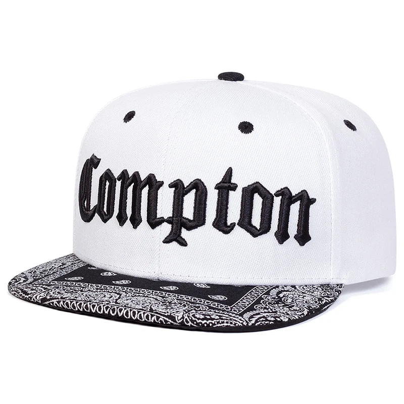 Flat Edge Hat Compton Embroidery Cashew Flower Street Hip Hop Hat