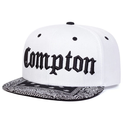 Flat Edge Hat Compton Embroidery Cashew Flower Street Hip Hop Hat