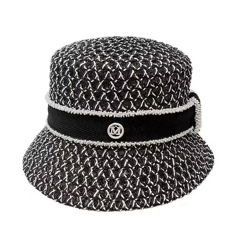 Women's Spring And Summer British Houndstooth Top Hats