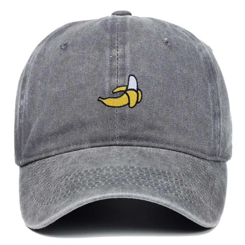 Banana Embroidered Baseball Hats for Men and Women