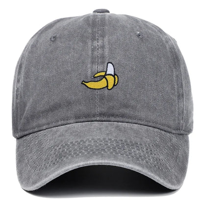 Banana Embroidered Baseball Hats for Men and Women