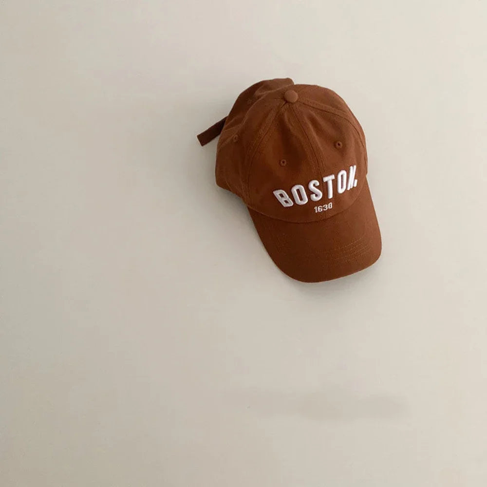 Solid Letter Kids Baseball Cap Embroidery Children Girls Boys Sun Hat