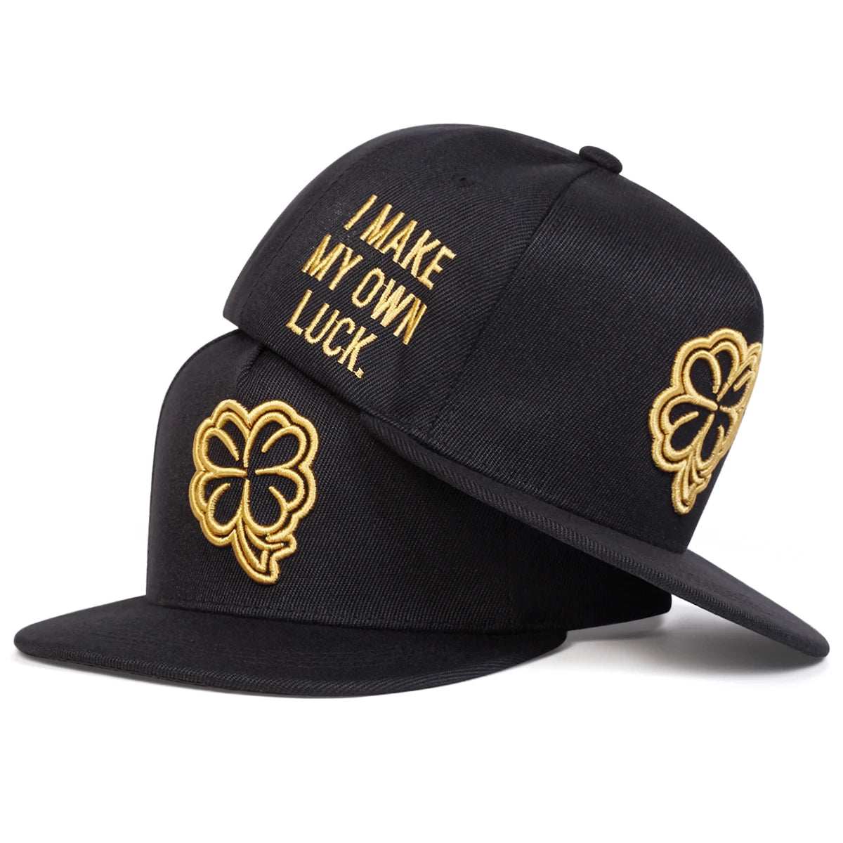 Unisex Four Leaf Clover Embroidery Side Letter Hip-hop Hats Spring Autumn