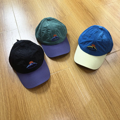 Mountain Outdoor Breathable Sports Quick Drying Hats Color Matching Purple Embroidery Baseball Caps