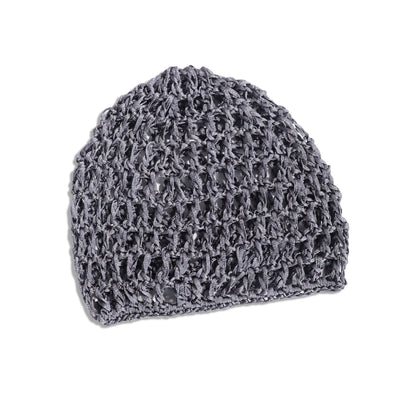 Hollow Hot Selling New Out Baotou Hat Solid Color Knitted Versatile Mesh Hat
