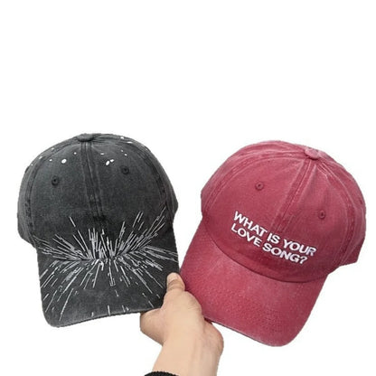 Korean Kpop What Is Your Love Song Same Knitted Embroidery Cap