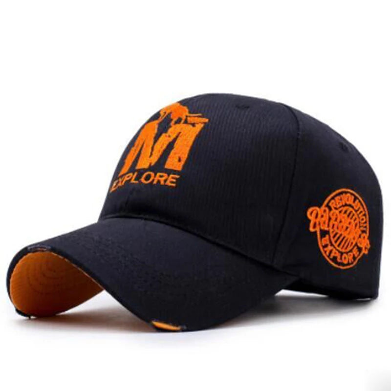 Unisex EXPLORE M Wolf Printed Baseball Caps Spring Autumn Outdoor Adjustable Casual Hats Sunscreen Hat Sports Cap