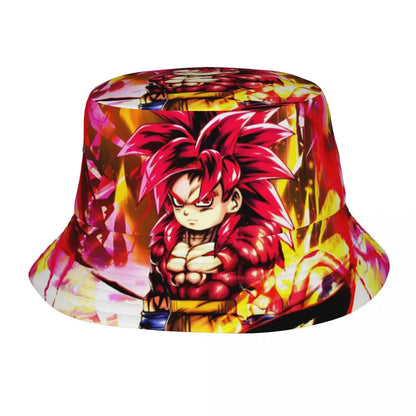 Goku Dragon Ball Bucket Hats for Woman Summer Travel Anime Manga