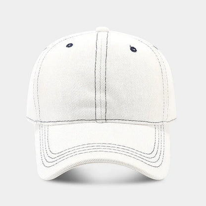 Solid Color Denim Baseball Cap For Women Korean