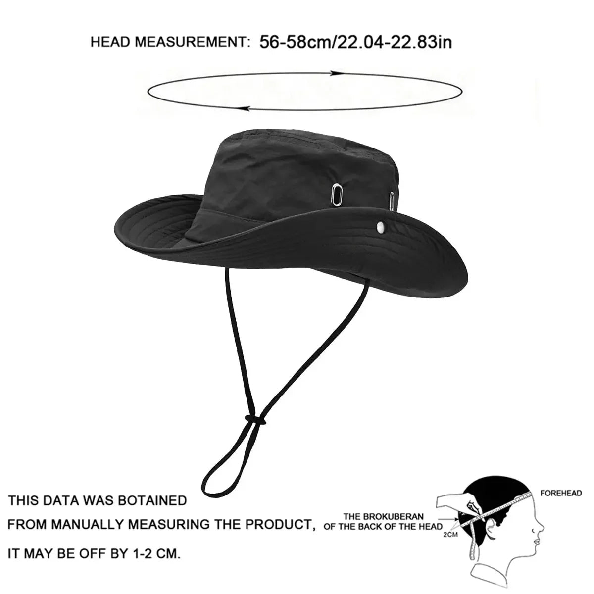 Men Silver Porosity Of Quick Drying Material Bucket Hats