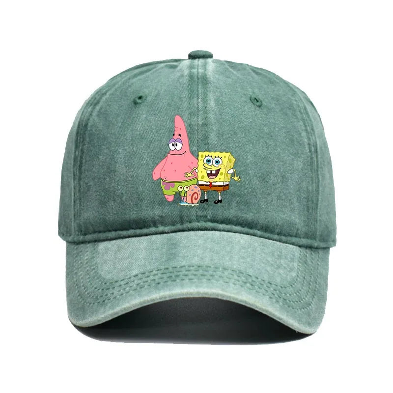 Fashion Cute SpongeBobs Baseball Cap Movie Cartoon Role Adult Men Women
