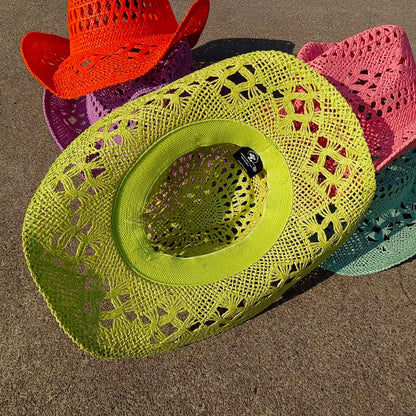 Summer Straw Cowboy Hat Hollow Woven Straw Hat