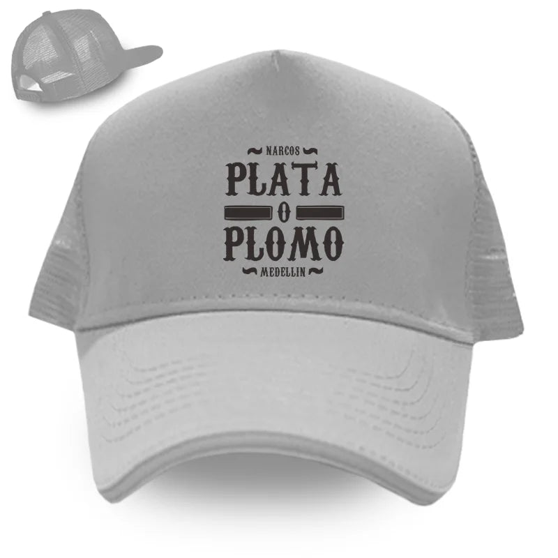 Funny Narcos Plata O Plomo Cotton Baseball Cap