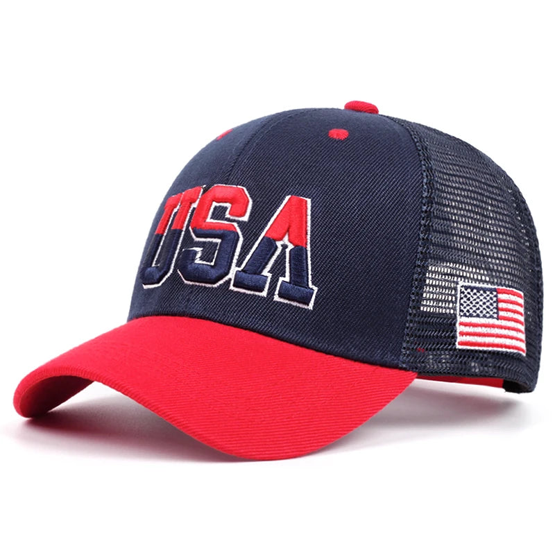 Fashion Fastball Cap Classic USA Embroidered American Flag Baseball Caps For Men Women
