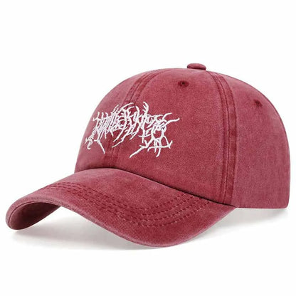 Vintage Washed Punk Hip Hop Baseball Cap Embroidered Dad Hat Vintage Classic Style