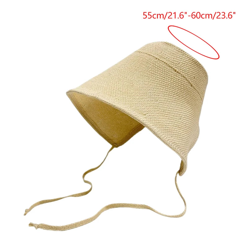 Linen Straw Regency Bonnets Hats For Women