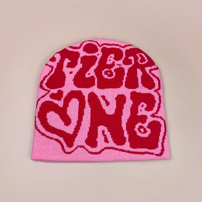 Letter Love Wool Knitted Hats Warm Hip Hop Beanies