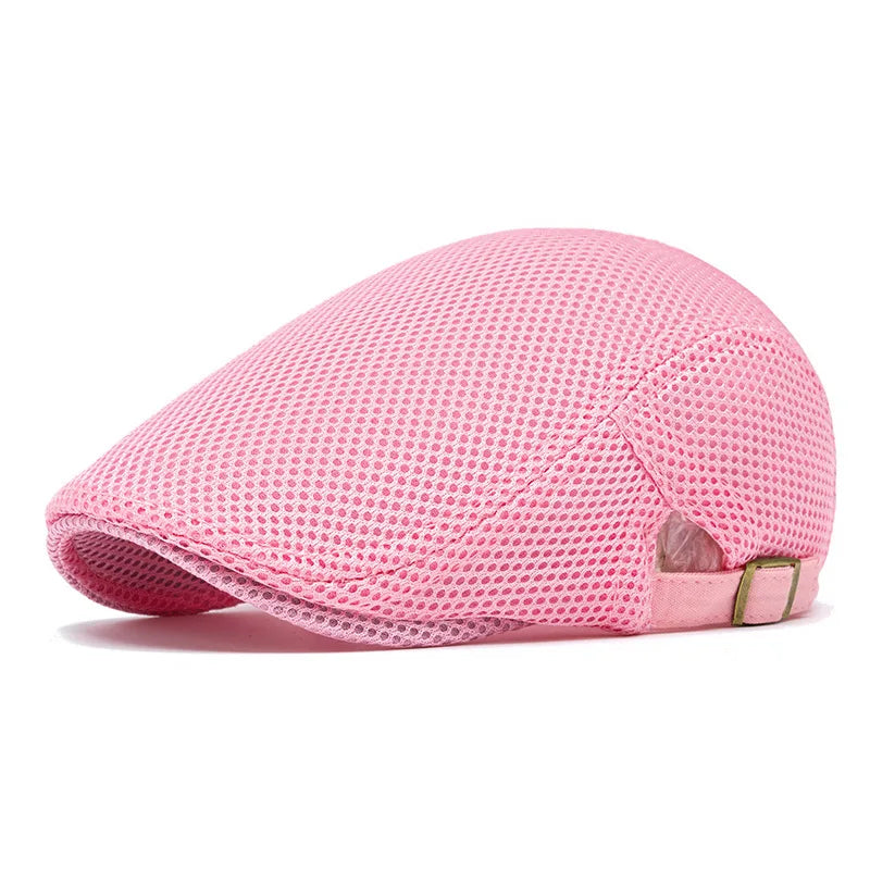 Perforated Mesh Bucket Hat Breathable Beret Women's Korean Style