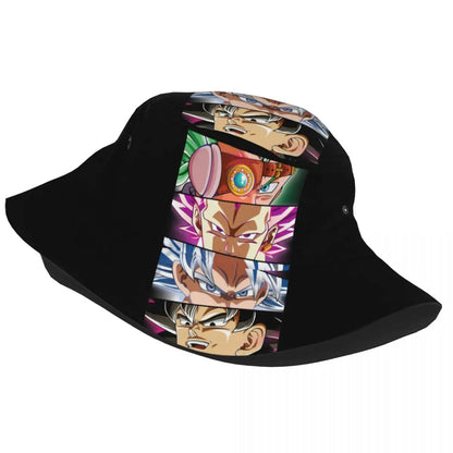 Dragon Ball Bucket Hat for Woman Summer Travel Super Saiyan Sun Hats