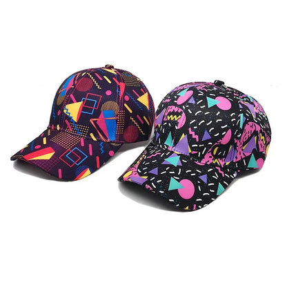 Four Seasons Polyester Graffiti Print Casquette Baseball Cap