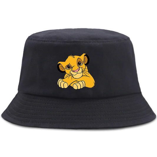 Anime The Lion King Printed Fisherman Hat Cute Cartoon Bucket Hats Autumn Summer
