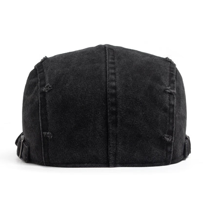 Vintage Rivet Newsboy Cap Men Women Fashion Washed Cabbie Beret