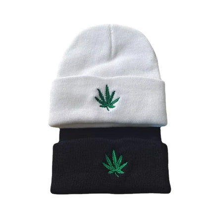 Winter Maple Leaf Woolen Hat Outdoor Fashion Hip Hop