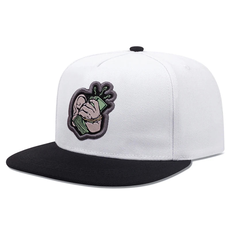 Creative Snapback Hat Handheld USD Embroidered Street Hip Hop Hat
