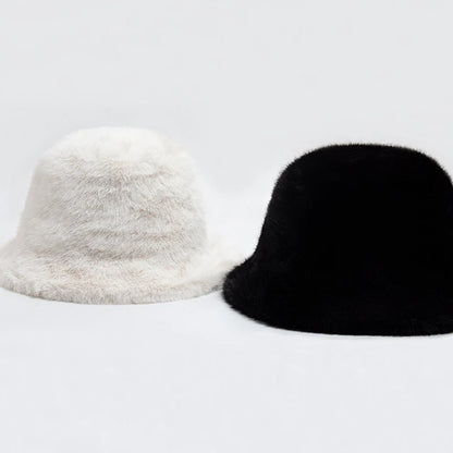 New Women Bucket Hat Faux Casual Fisherman Caps For Ladies