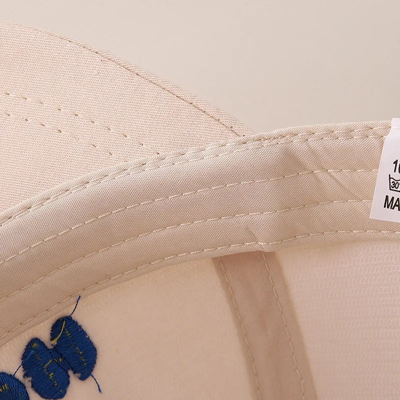 Children Embroidery Baseball Cap Solid Color Duck Tongue Cap