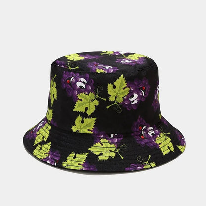 Creative Printed Fruit Pattern Bucket Cap