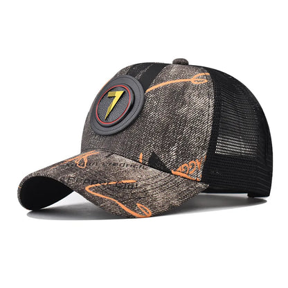 Personality 7 Letter New Design Retro Mesh Baseball Cap For Men Women Autumn Summer