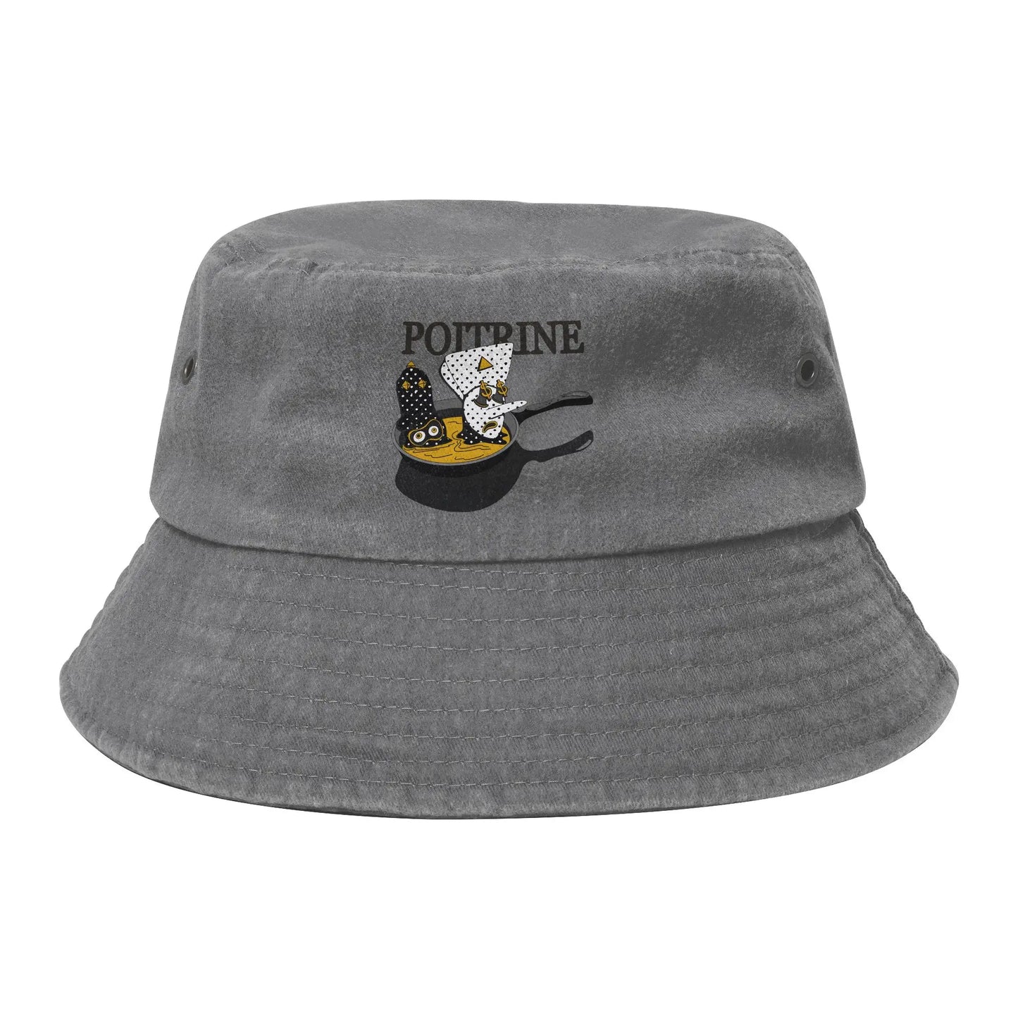 Street Angine De Poitrine Wearing Faces Band Bucket Hat