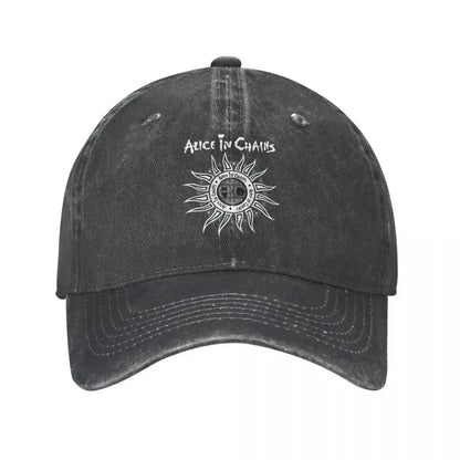 Baseball Caps Alice In Chains Band Accessories Unisex Vintage Distressed