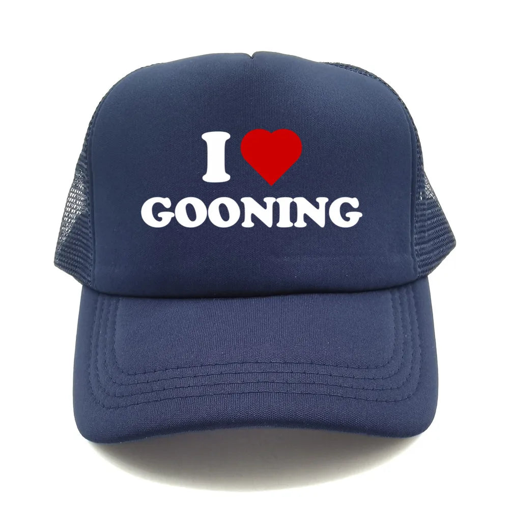 Funny I Love Gooning Baseball Caps Cool Summer Men Mesh