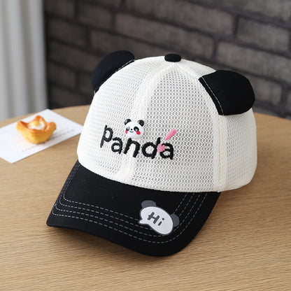 Baby Hat Soft and Cute With Embroidered Panda Design Breathable Baseball Cap With No Brim and Available Worldwide