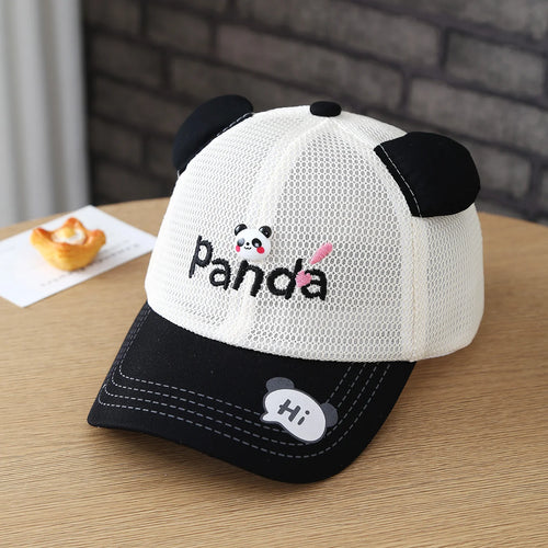 Baby Hat Soft and Cute With Embroidered Panda Design Breathable Baseball Cap With No Brim and Available Worldwide