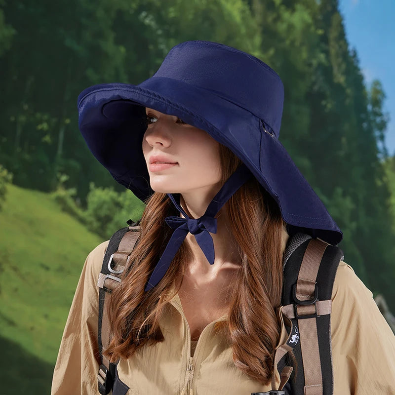 Spring Summer Outdoor Double Large Roof Sunscreen Hat