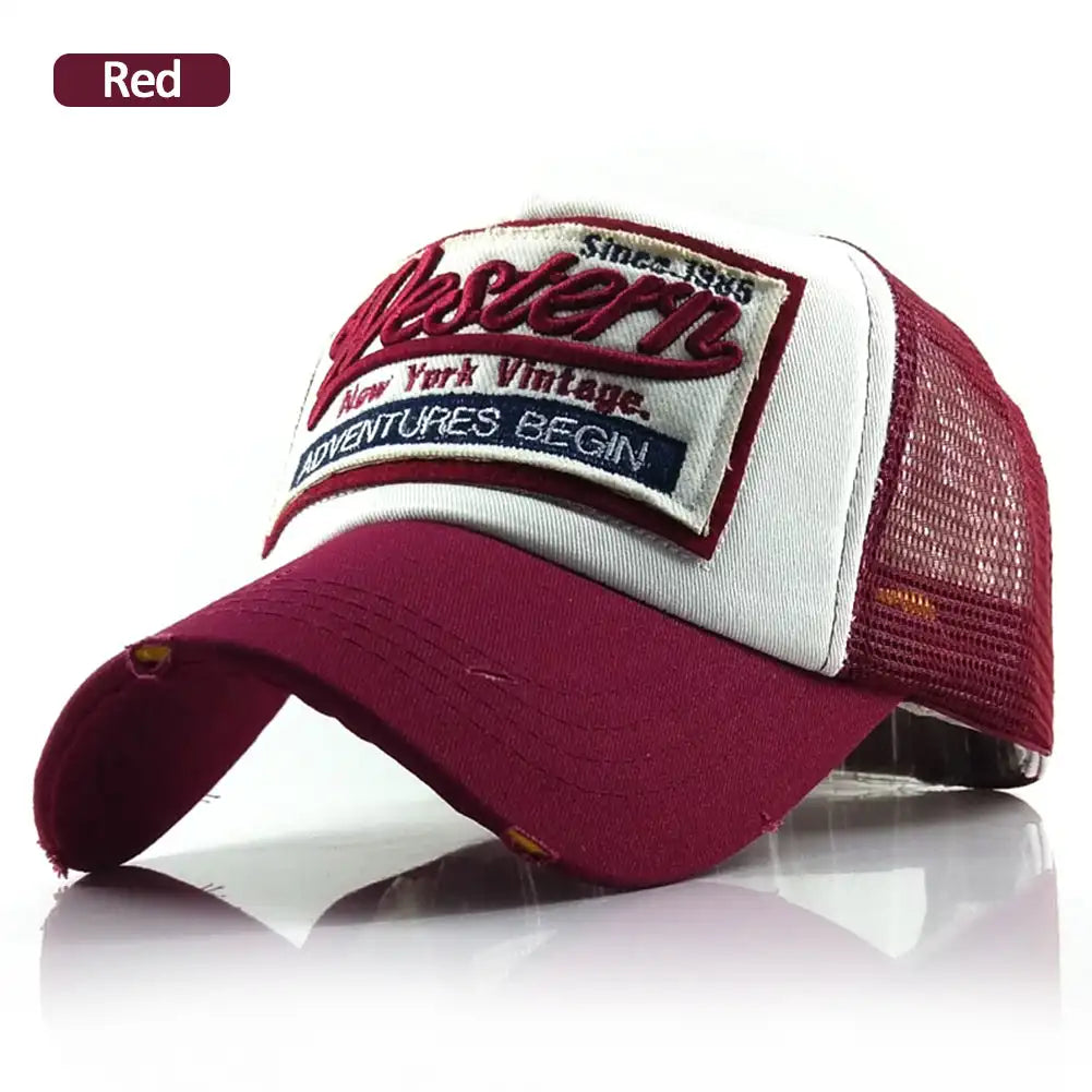 Streetwear Letter Embroidery Mesh Dad Baseball Cap Fashion Snapback