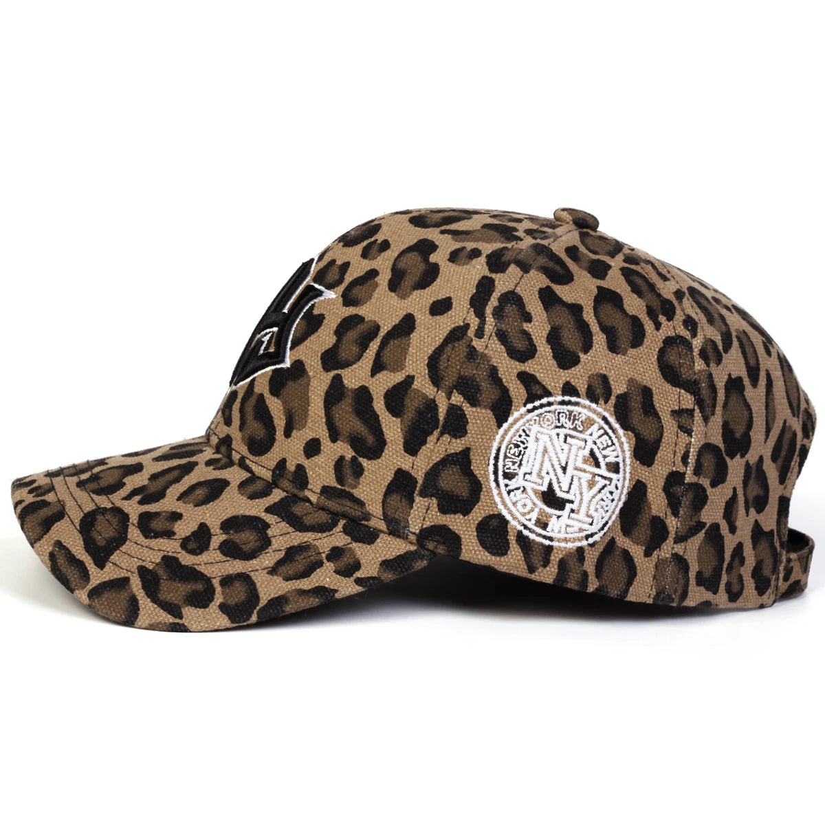Unisex NY Embroidery Leopard Print Baseball Caps