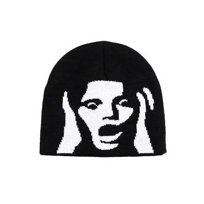 Women Hat Knitting Beanies Goth Tooth Caps Men