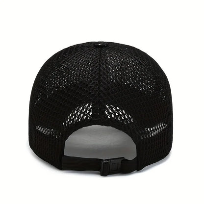 Men's Solid Color Mesh Breathable Baseball Cap Sun Protection Hat