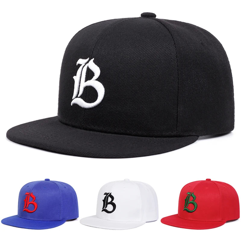Flat brimmed Hat IB Embroidered Street Hip Hop Hat