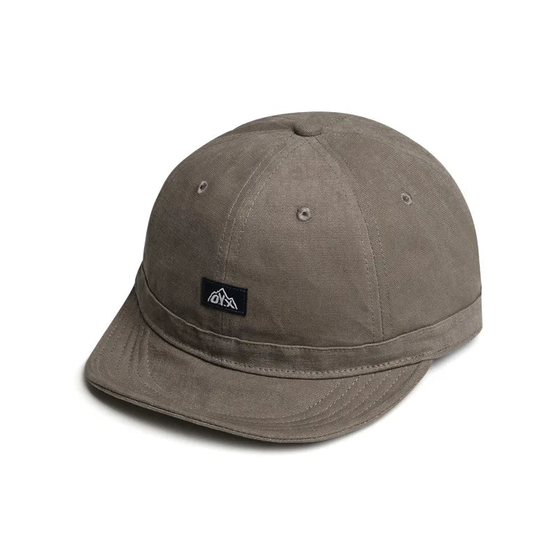 American Vintage Soft Brim Duckbill Cap Workwear Style Short Brim Baseball Cap Street Casual Hat