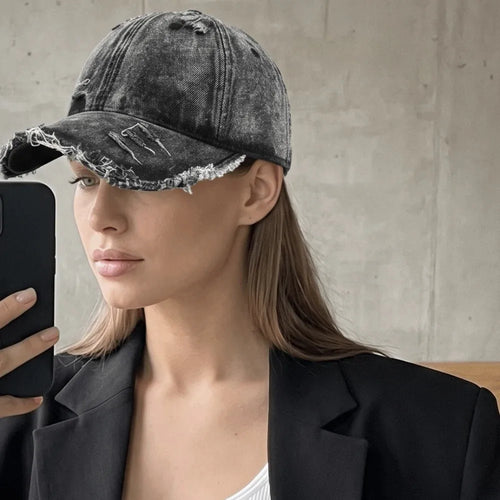 Vintage Washed Denim Baseball Cap